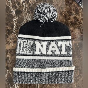 Pink Nation Black & Gray Beanie!